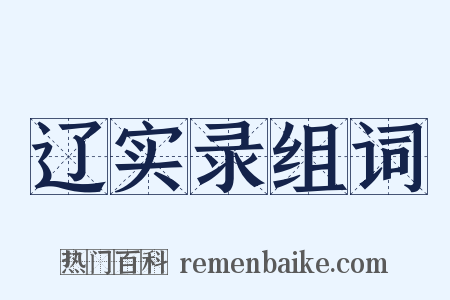 辽实录组词是什么意思的图片